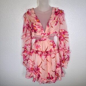 Floral boho chiffon Dress